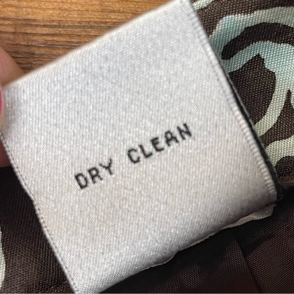 Talbots Silk Blend Stretch Brown Blue Dress Pants Stretch size 4 Classy paisley - Picture 9 of 11